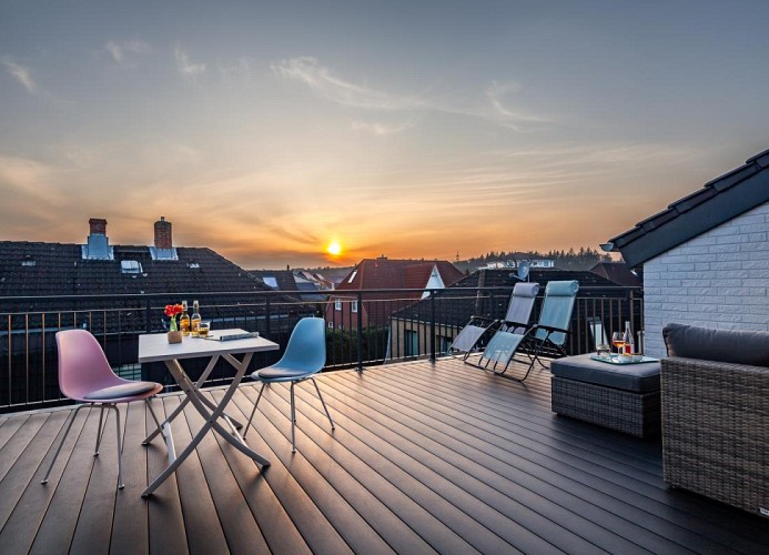 Blick von der Dachterrasse