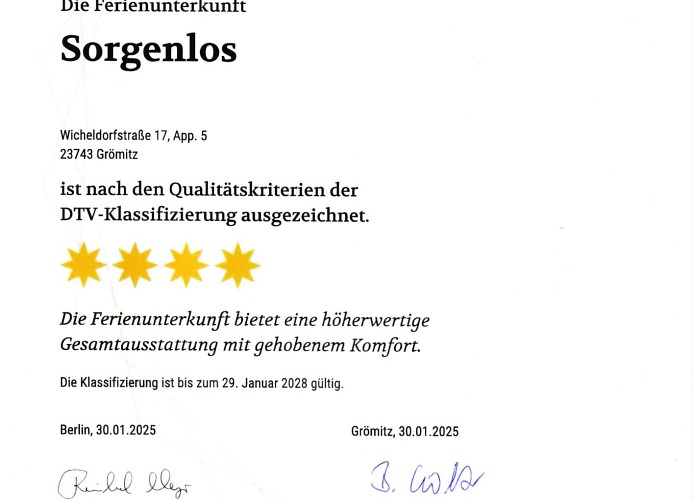 Viila Olga - SORGENLOS Zeritfizierung
